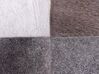 Sada 2 kožených vankúšov s patchworkovým vzorom 45 x 45 cm sivá NELLAD_826999