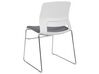 Conjunto de 4 sillas de conferencia de plástico blanco y gris GALENA_902222