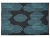 Vloerkleed polyester grijs/blauw 140 x 200 cm MEZRA_733647