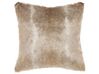Set of 2 Faux Fur Cushions 45 x 45 cm Brown HORDEUM_822145