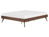 Bed hout donkerbruin 160 x 200 cm BERRIC_873741