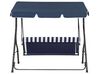 3 Seater Garden Swing Blue and White CHAPLIN_673970