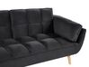 Velvet Sofa Bed Black ASBY_788057