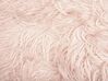 Faux Fur Footstool Pink MANHATTAN _753635