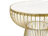 Wire Frame Side Table White Marble with Gold CHEYNES_853909