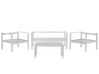 Salon de jardin en aluminium coussin en tissu gris foncé table basse incluse SALERNO_679545