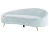 3-pers. sofa lyseblå velour SAVAR_835619