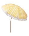 Garden Market Parasol ⌀ 1.5 m Yellow and White MONDELLO_848552