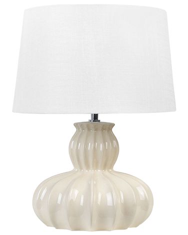 Керамічна настільна лампа MALABUKA бежевий Керамічна настільна лампа MALABUKA бежевий