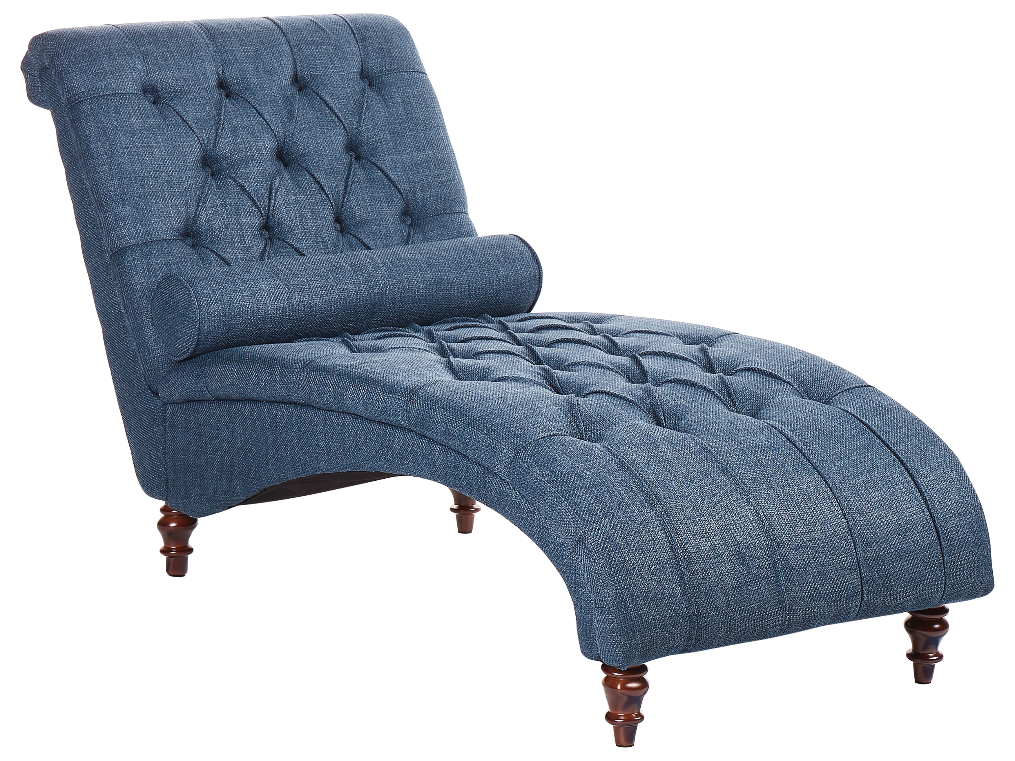 Beliani Schlafsofa Visby – Marineblau, Ohne Armlehnen, Mit Polsterbezug, Praktisches Gästebett