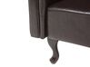 Left Hand Faux Leather Chaise Lounge Brown LATTES_681416