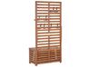 Acacia Wood Storage Bench with Wall Panel 80 cm MATINO_811871