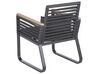 Set di 2 sedie da giardino metallo nero CANETTO_808290