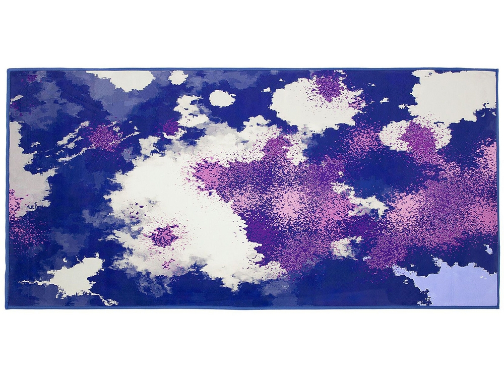 Tapis Rectangulaire Multicolore en Polyester à Motif Peinture pour Chambre  ou Salon Moderne 160 x 200 cm Beliani