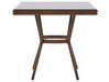 Tavolo da giardino alluminio e legno scuro 80 x 80 cm CASPRI_799076