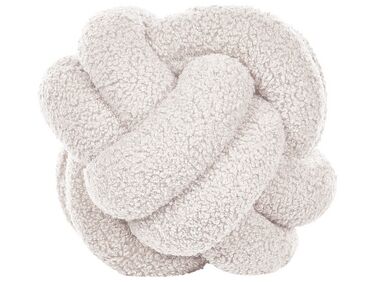 Boucle Knot Cushion 19 x 19 cm White MALNI