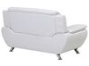 2 Seater Faux Leather Sofa White LEIRA_711205