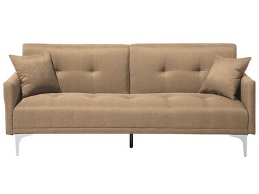 Fabric Sofa Bed Beige LUCAN