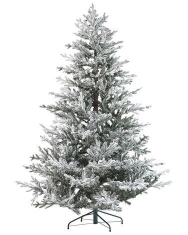 Zasnežený vianočný stromček 210 cm biely BRISCO