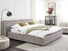 Čalúnená posteľ 160 x 200 cm sivá LINARDS_876148