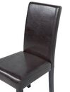 Set di 2 sedie pelle sintetica marrone e legno scuro BROADWAY_744298