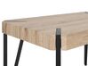 Dining Table 130 x 80 cm Light Wood and Black CAMBELL_751612