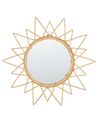 Rattan Sunburst Wall Mirror ⌀ 61 cm Natural AROEK_822222