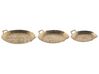 Set of 3 Decorative Trays Gold DEORIA_849367