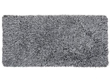 Teppich schwarz-weiß 80 x 150 cm Shaggy CIDE