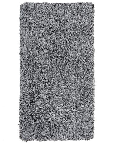 Teppich schwarz-weiß 80 x 150 cm Shaggy CIDE