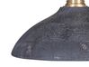 Závěsná lampa se 2 stínidly z mangového dřeva černá CHEYYAR_867670