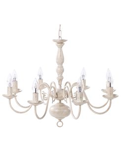 Kattokruunu 8 polttimoa rauta luonnonvalkoinen BRITHON Kattokruunu 8 polttimoa rauta luonnonvalkoinen BRITHON