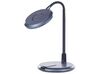 Schreibtischlampe LED silber / schwarz 43 cm rund COLUMBA_853942