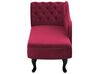 Left Hand Chaise Lounge Velvet Burgundy NIMES_805981