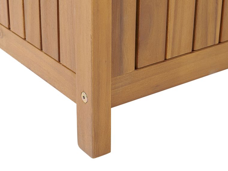 Beliani Rustikale Gartenbank 2-Sitzer Akazienholz Hellbraun 110 Cm Landhausstil Treia