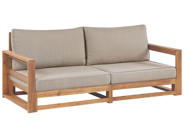 Sofa ogrodowa z-certyfikowanego-drewna-akacjowego 2-osobowa jasna TIMOR II_906329