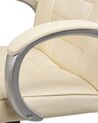 Faux Leather Heated Massage Chair Beige GRANDEUR II_816147