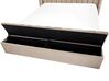 Velvet EU Super King Size Bed with Storage Bench Beige NOYERS_834534