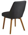 Set of 2 Fabric Dining Chairs Black MELFORT_799984