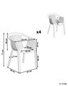 Set of 4 Garden Chairs White NAPOLI_848074