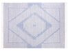 Gulvtæppe blå/hvid bomuld 160 x 230 cm ANSAR_861031