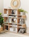 5 Tier Bookcase Light Wood and White AMARILO_860613