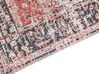 Teppich Baumwolle rot / beige 80 x 150 cm orientalisches Muster Kurzflor ATTERA_852138