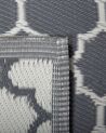 Outdoor Teppich grau 90 x 180 cm marokkanisches Muster zweiseitig Kurzflor SURAT_729915