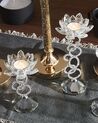 Kerzenständer Glas / Metall silber 25 cm OVIEDO_722253