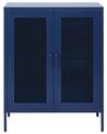 Aparador com 2 portas em metal azul marinho WAKATIPU_826040