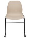 Conjunto de 4 sillas de comedor beige PANORA_873629