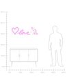 Set of 3 Neon LED Wall Signs Pink SUSIE_858172