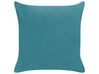 Set di 2 cuscini velluto blu e verde 45 x 45 cm YARROW_857766