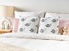 2 bawełniane poduszki dekoracyjne dla dzieci w rybki 45 x 45 cm białe TWEEDIA_879451